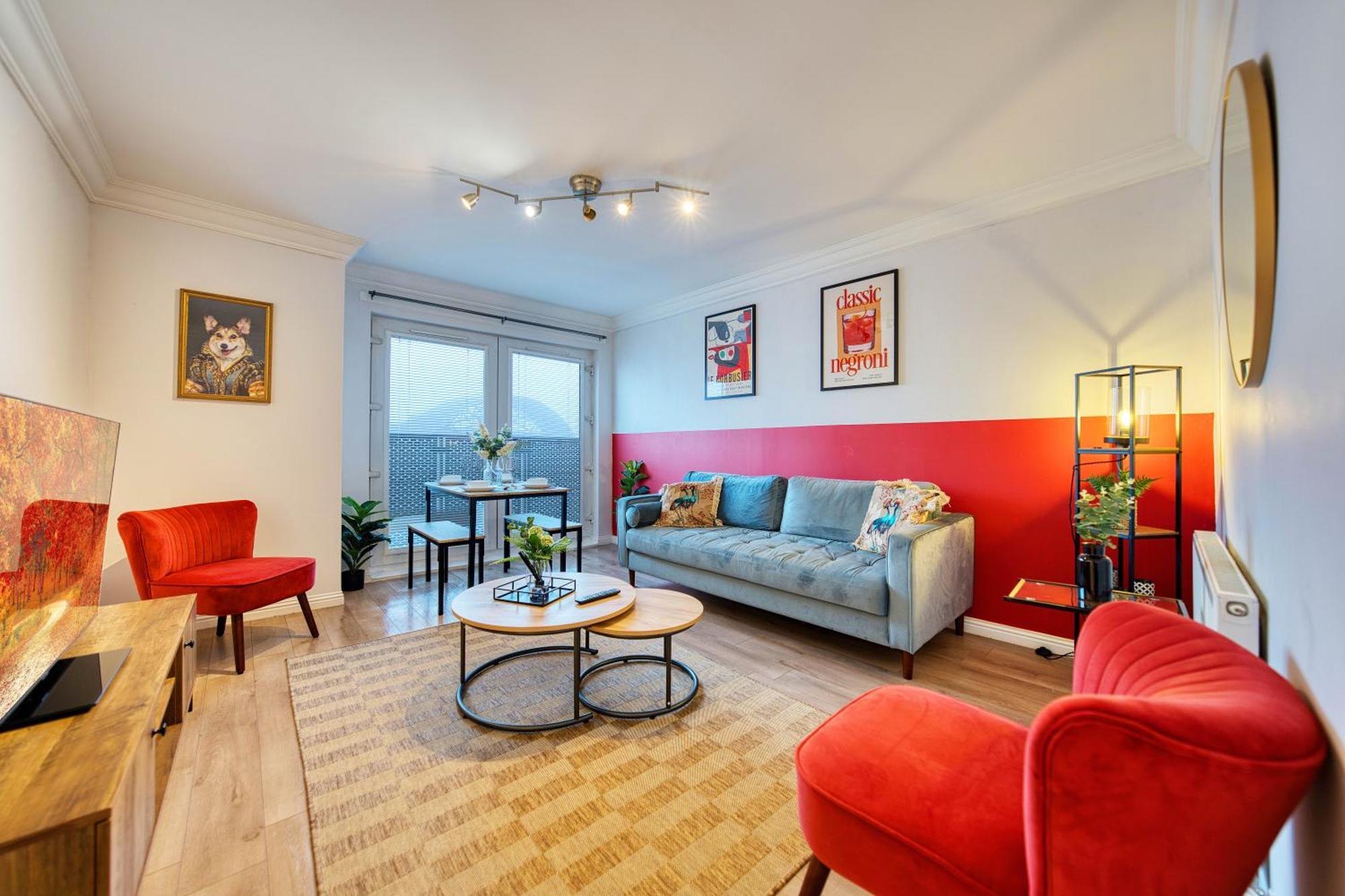 Apartament Modern 2 Bed Flat With Free Parking Glasgow Zewnętrze zdjęcie